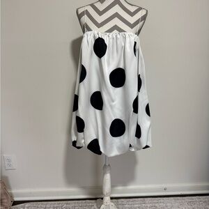 More To Come Black and White Polka Dot Minidress